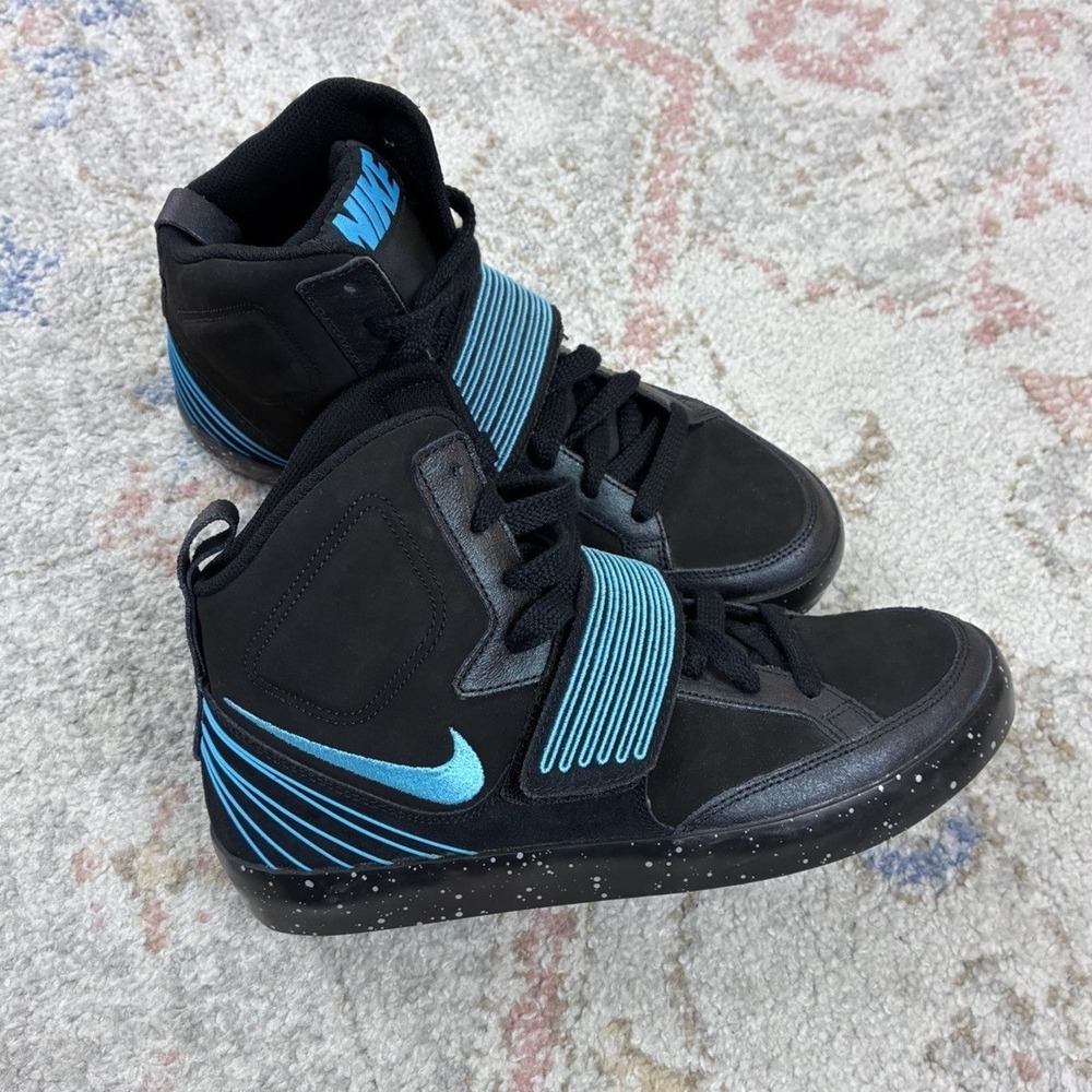 Nike NSW Skystepper Black Gamma Blue Mid Top Sneakers 599277-006 Men's Size 8